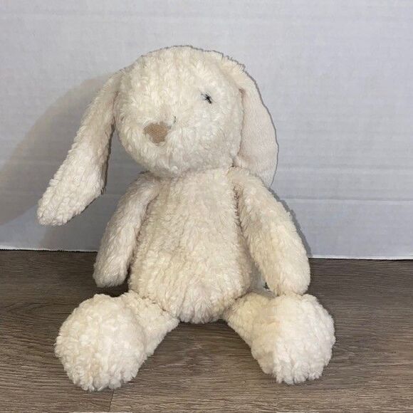 Manhattan Toy Ribbed Cream Pink Bunny Rabbit Plush Toy Stuffed Animal 12" - Picture 1 of 4